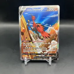 2021 Chilling Reign Alternate Art Holo Galarian Zapdos V Ultra Rare #174/198 - Image 1