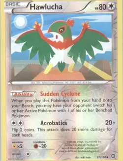 Hawlucha Reverse Holo Pokemon tcg XY - Steam Siege #97/114 - Image 1