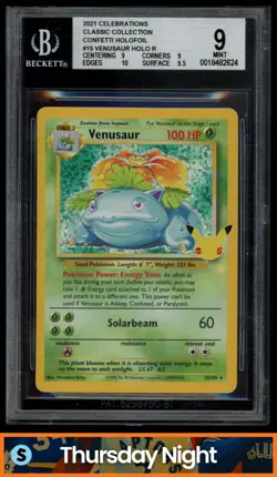 2021 POKEMON SWORD & SHIELD CELEBRATIONS VENUSAUR CLASSIC COLLECTION HOLO BGS 9 - Image 1