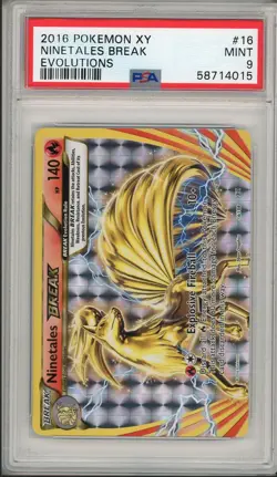 2016 Pokemon XY Evolutions Ninetales Break #16 PSA 9 - Image 1