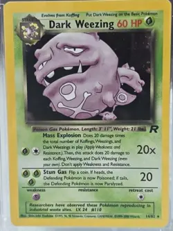 Dark Weezing - 1st Edition Team Rocket 14/82 Rare Holo Pokemon TCG - LP - Image 1