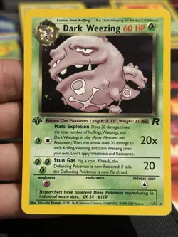 Dark Weezing - 1st Edition Team Rocket 14/82 Rare Holo Pokemon TCG MP - Image 1