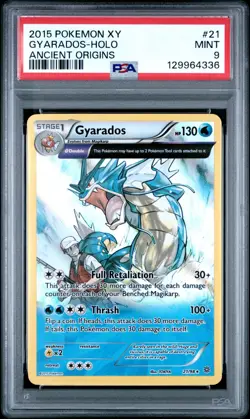 2015 Pokemon Gyarados 21/98 XY - Ancient Origins Holo - PSA 9 Mint - Image 1