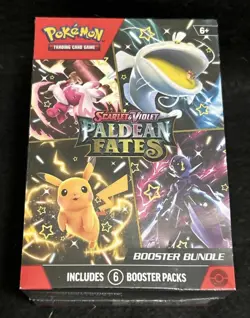 Pokemon TCG Scarlet & Violet Paldean Fates Booster Bundle 6 Pack New Sealed - Image 1