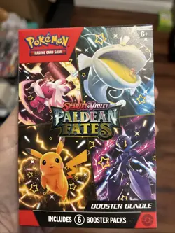 Pokemon TCG Scarlet & Violet Paldean Fates 6 Booster Pack Bundle Factory Sealed - Image 1