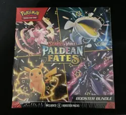 Pokemon TCG Scarlet & Violet Paldean Fates 6 Booster Pack Bundle Factory Sealed - Image 1