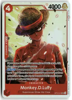 Monkey.D.Luffy OP12-015 Legacy of the Master One Piece Foil NM - Image 1