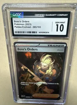 Pokemon Card TCG Boss's Orders 265 Paldea Evolved Special Illustration CGC 10 - Image 1