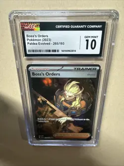 Pokemon Card TCG Boss's Orders 265 Paldea Evolved Special Illustration CGC 10 - Image 3
