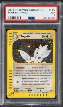 2002 Pokemon Expedition Togetic Holo H27 PSA 7 SWIRL - Image 1