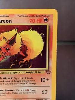 Pokemon TCG Flareon 3/64 Jungle Set Unlimited Holo Rare 1999 WOTC VTG LP - Image 3