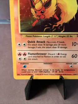 Pokemon TCG Flareon 3/64 Jungle Set Unlimited Holo Rare 1999 WOTC VTG LP - Image 5