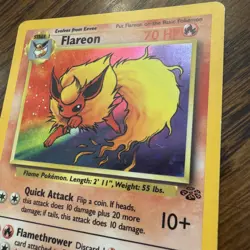 Pokemon TCG Flareon Jungle 3/64 Holo Unlimited Holo Rare - LP - Image 4