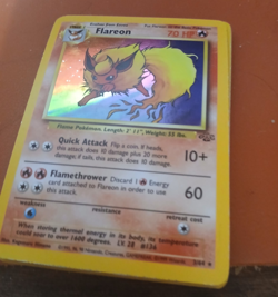 Pokemon TCG Flareon Jungle 3/64 Holo Unlimited Holo Rare LP - Image 1