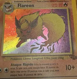 Pokemon Spanish TCG Flareon Jungle 3/64 Holo Unlimited Holo Rare - LP - Image 1