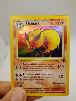 Pokemon TCG Flareon Holo Rare Jungle Card 3/64 German LP/MP - Image 2