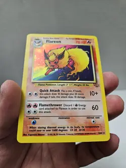 Pokemon TCG Flareon Jungle 3/64 Holo Unlimited Holo Rare - LP - Image 3