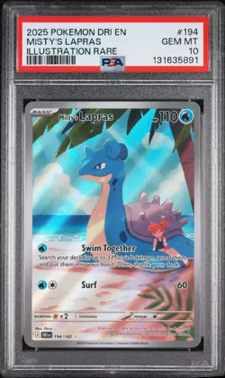 Pokemon TCG Misty's Lapras Destined Rivals 194/182 Mint Condition PSA 10 - Image 1