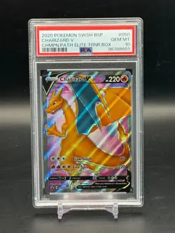 PSA 10 Gem Mint Charizard V SWSH Base Set Promos Holo Pokemon SWSH050 - Image 1