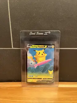 Surfing Pikachu V 2021 Celebrations 25th Anniversary Holo 008/025 Pokemon - Image 1