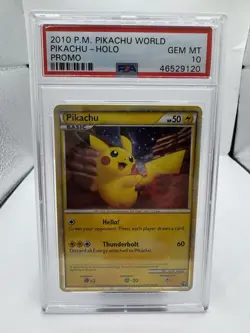 Pokemon TCG Pikachu World Collection PW Holo Promo PSA 10 2010 - Image 1