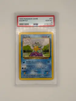 1999 Pokemon Game Squirtle PSA 10 Base Set #63/102 - Image 1