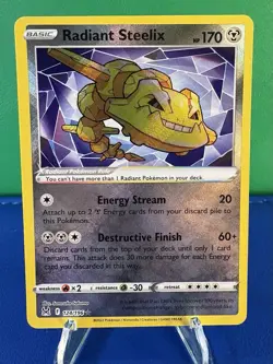Pokemon TCG Radiant Steelix 124/196 NM Lost Origin - Image 1
