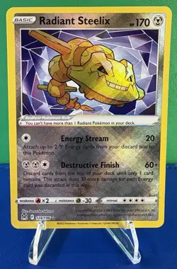 Pokemon TCG Radiant Steelix 124/196 NM Lost Origin - Image 2