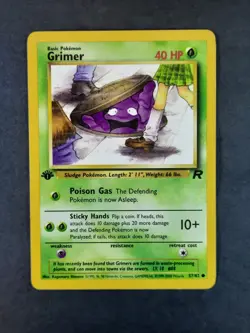 Pokemon Card Team Rocket 1st Edition Regular Finish Grimer 57/82 - Image 1