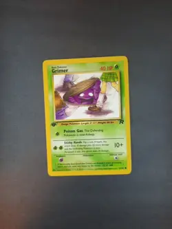 Pokemon Card Team Rocket 1st Edition Regular Finish Grimer 57/82 - Image 3