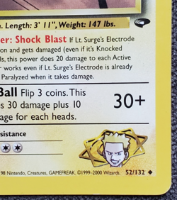 1st Edition Lt. Surge’s Electrode - Gym Challenge - #52/132 - Vintage Pokemon - Image 4