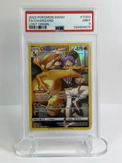 Pokemon TCG Charizard Trainer Gallery TG03/TG30 PSA 9 Mint Lost Origin English - Image 1