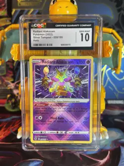 Pokemon TCG Radiant Alakazam 059/195 CGC 10 Gem Mint - Silver Tempest - Image 1