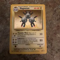 Pokemon TCG Magneton Base Set 9/102 Holo 1999-2000 Unlimited LP - Image 1