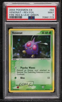 Venonat Reverse Foil Pokemon EX FireRed & LeafGreen PSA 9 MINT 2004 - Image 1