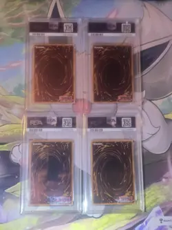 Yugioh Exodia The Forbidden One, Left Leg, Left Arm, Right Arm LCYW 1st Ed PSA 7 - Image 2