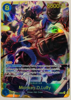 One Piece TCG - Monkey D Luffy SEC English - OP11-118 - A Fist of Divine Speed - Image 1