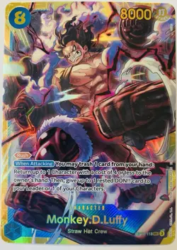 One Piece TCG - Monkey D Luffy SEC English - OP11-118 - A Fist of Divine Speed - Image 1