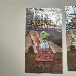 Lot 4 Pokemon TCG NEO DISCOVERY EMPTY Opened Booster Pack Wrappers Full Art Set - Image 2
