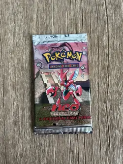 Pokemon Neo Discovery Booster Pack (Scizor Art) - WOTC Sealed - WEIGHED LIGHT - Image 1