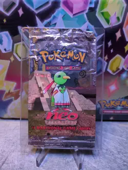 Vintage Pokemon Neo Discovery Booster Pack - Xatu Artwork - OPENED EMPTY - Image 1