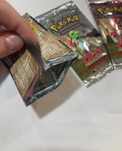 Lot 4 Pokemon TCG NEO DISCOVERY EMPTY Opened Booster Pack Wrappers Full Art Set - Image 3