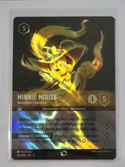 2024 Disney Lorcana Ursula’s Return Minnie Mouse Enchanted 206/204 Muskateer - Image 4