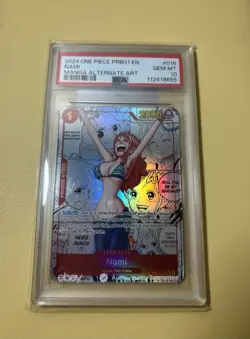 2024 One Piece PRB01 EN Nami Manga Alt Art PSA 10 #016 - Image 1