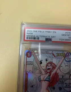 2024 One Piece PRB01 EN Nami Manga Alt Art PSA 10 #016 - Image 4