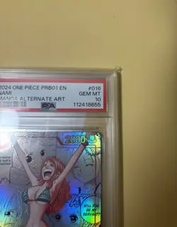 2024 One Piece PRB01 EN Nami Manga Alt Art PSA 10 #016 - Image 5