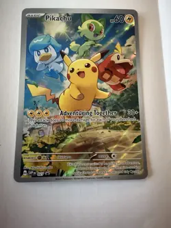Pikachu 027 Sv: Scarlet & Violet Promo Cards Holo PACK FRESH AND MINT - Image 1