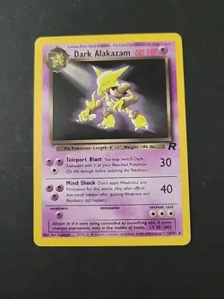 DMG Pokemon Card Dark Alakazam 18/82 Team Rocket Set WOTC Non Holo Rare - Image 1