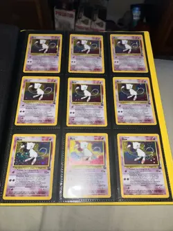 Pokemon Cards Base Set Mew Holo Rare Lot Of 9 - Image 1