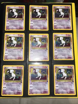Pokemon Cards Base Set Mew Holo Rare Lot Of 9 - Image 2